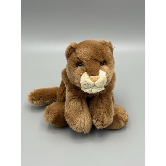 Vintage Aurora Mountain Lion Cougar Cat 9” Beanbag A&A Plush Stuffed Animal - Picture 1 of 9